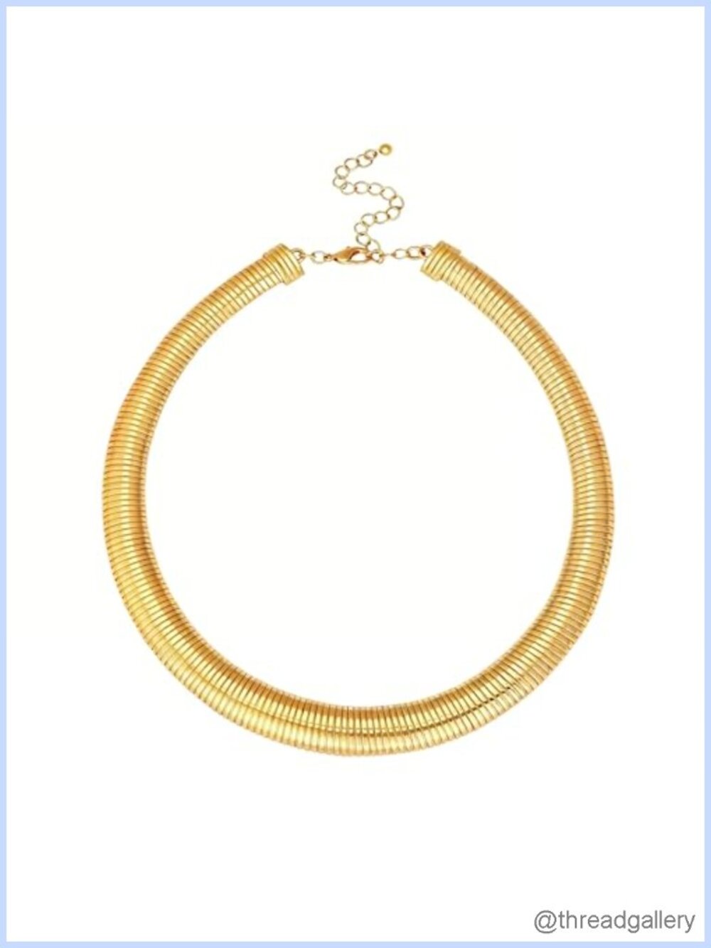 14K Gold Plated Snake Chain Choker Necklace Triple Twisted Layered